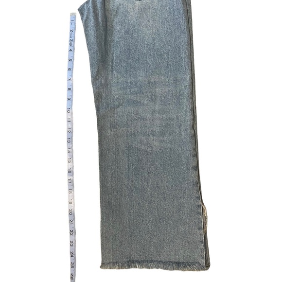 Zara 1975 Denim Jeans Cropped Flare High Rise Western Size 2 Small - Picture 9 of 12